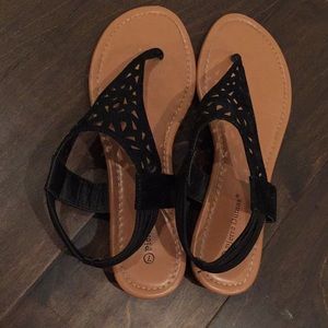 Black Flat Sandal